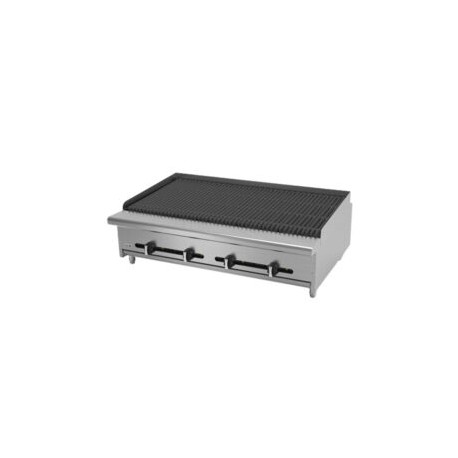 Asador Industrial A Gas Piedra Volcanica 48″ 4 Quemadores AECRB-48 ASBER