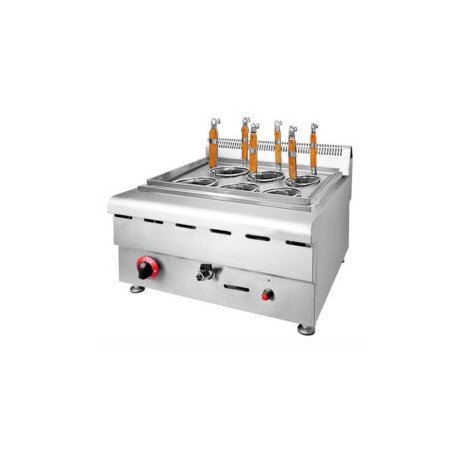 Cocedor de pasta a gas 6 canastillas 60 cm BB-HGL-610 MIGSA