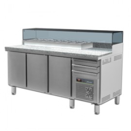 Mesa Pizza con injertos MM-210 Granito 110V/60H EFFICOLD