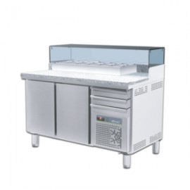 Mesa Pizza con insertos MM-160 Granito 110V/60H EFFICOLD