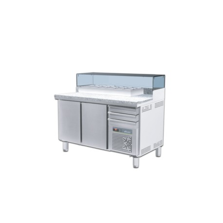 Mesa Pizza con insertos MM-160 Granito 110V/60H EFFICOLD