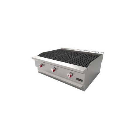 Asador AG-3V-R a Gas Radiante Con Piedra Volcanica 90cm DRAGO