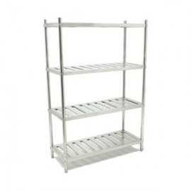 Anaquel  acero inoxidable 4 entrepaños tipo marimba 120 cm FB-BNR01 MIGSA