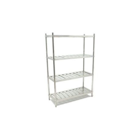Anaquel  acero inoxidable 4 entrepaños tipo marimba 120 cm FB-BNR01 MIGSA