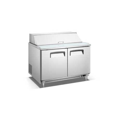 Mesa refrigerada de preparación para ensaladas 2  puerta 340L 122 cm BE-SCL-2 MIGSA