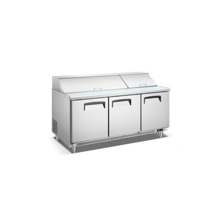 Mesa refrigerada de preparación para ensaladas 3 puerta 510L 183 cm BE-SCL-3 MIGSA