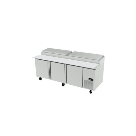 Mesa Refrigerada De Preparacion De Pizzas 3 Puerta 180 Cm APTP-72 ASBER