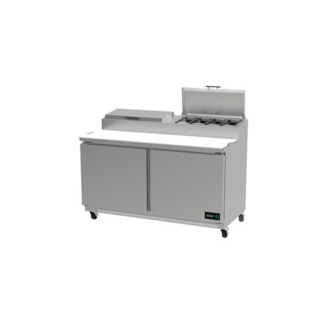 Mesa Refrigerada De Preparacion De Pizzas 2 Puerta 150 Cm APTP-60 ASBER