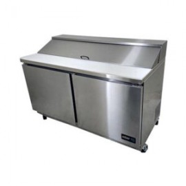 Mesa Refrigerada Megatop De Preparacion De Sandwiches Y Ensaladas 2 Puertas 153 Cm APTM-60-24 ASBER