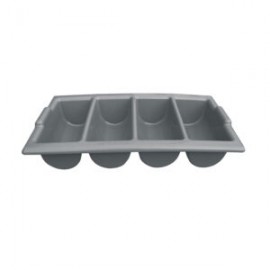 Portacubiertos con 4 compartimientos, color gris, 52 x 32 cm. PORCU-4 CALEDONIA