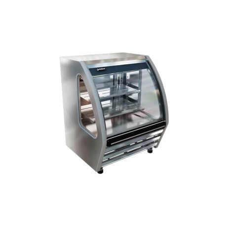 Vitrina de cristal curvo de 1 metro color acero inox BHS100-I IMBERA