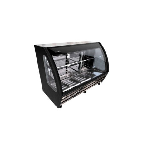 Vitrina de cristal curvo de 1.5 metros color negra BHS150-N IMBERA