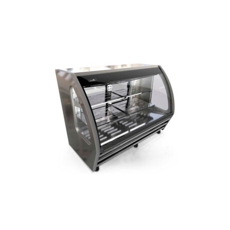Vitrina de cristal curvo de 1.5 metros color acero inox BHS150-I IMBERA