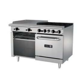 Estufa Multiple Industrial 4 Quemadores, Plancha, Gratinador Y Horno AEMR-G24-B4-48-H ASBER