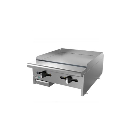 Plancha Industrial 24″ 2 Quemadores Con Placa De 1.59 Cm AEMG-24 ASBER